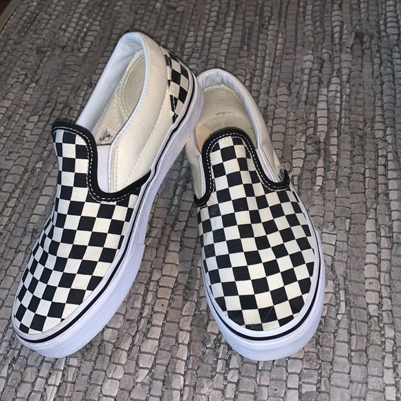 Black and white checkered slip on vans - Picture 1 of 2